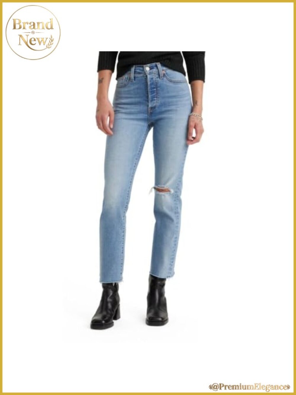 Levi's Wedgie Straight Jeans High Rise Stretch